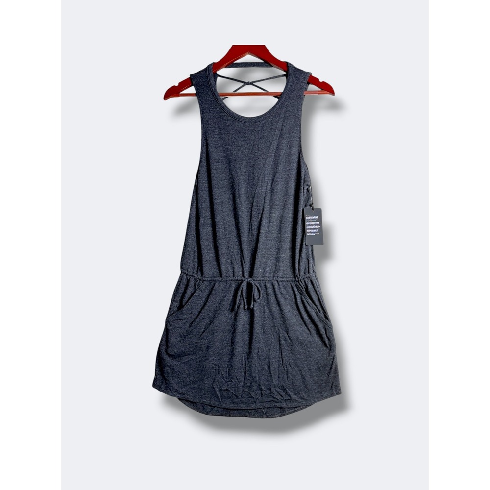 Chaser Women's Dress Size M Gray Sleeveless Drawstring Waist Casual Athleisure